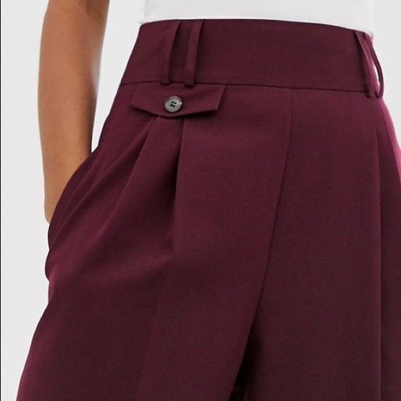 ASOS burgundy high waisted balloon pants - Picture 3 of 7
